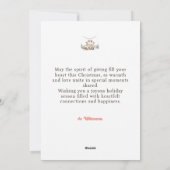 Llama Famille 4 Noël Carte de vacances (Dos)