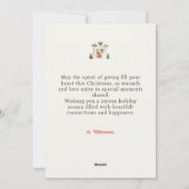 Llama Famille 5 Noël Carte de vacances (Dos)