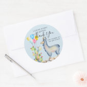 Llama-feestartikelstickers Ronde Sticker (Envelop)