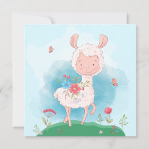 Llama Feestdagenkaart