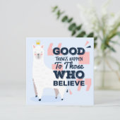 Llama Feestdagenkaart (Staand voorkant)