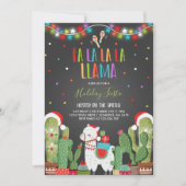 Llama Fête Invitation Llama Fête de Noël (Devant)