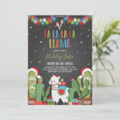 Llama Fête Invitation Llama Fête de Noël (Debout devant)