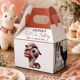 Llama Fiesta Grappige Karikatuur 1e Verjaardag Bedankdoosjes