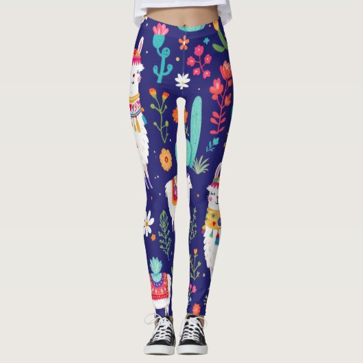 Llama Fiesta Leggings (Voorkant)