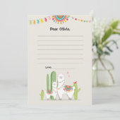 Llama Fiesta Mexicaine Guestbook Cartes Temps Caps (Debout devant)