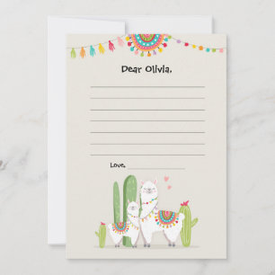 Llama Fiesta Mexican Guestbook Kaarten Time Capsul