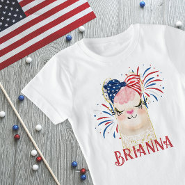 llama Flag Hair Tie en Fireworks gepersonaliseerd T-shirt
