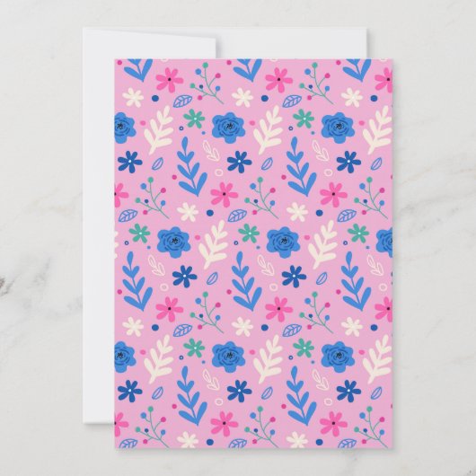 Llama Fun Alpaca Meisje Roze 1e Verjaardag Kaart (Achterkant)