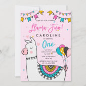 Llama Fun Birthday Party Kaart (Voorkant)