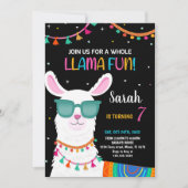 Llama Fun Llama Verjaardag Uitnodigingen (Voorkant)