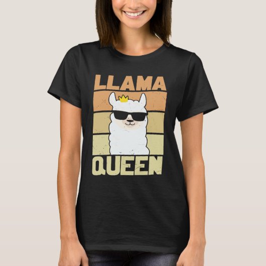 Llama  Funny Cute Retro Style Alpaca Graphic Plus  T-shirt (Voorkant)
