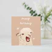 Llama Gefeliciteerd Kaart (Staand voorkant)