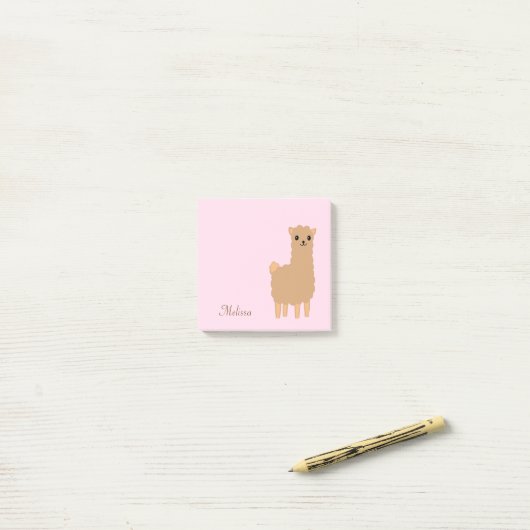 Llama gepersonaliseerd post-it® notes (Op bureau)