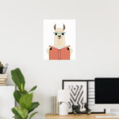 Llama gepersonaliseerde print (Thuiskantoor)