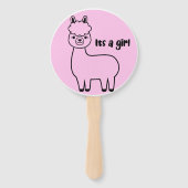 Llama geslacht onthulling handwaaier (Achterkant)