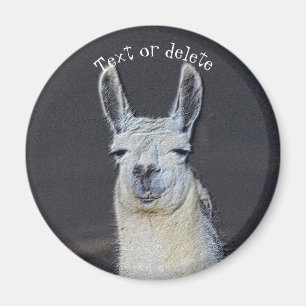 Llama Gezicht Dier Kunst Persoonlijk Magneet
