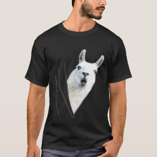 Llama gezicht uit het borstzakje Perfect T-shirt