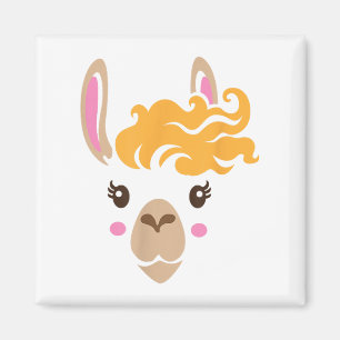 Llama gezicht wimpers Halloween kostuum kapsel Magneet