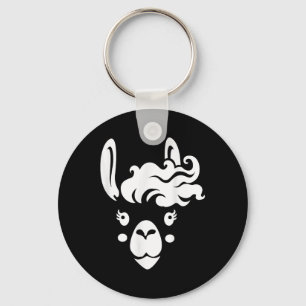 Llama gezicht wimpers Halloween kostuum kapsel Sleutelhanger