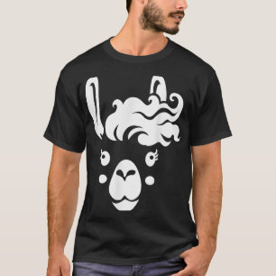 Llama gezicht wimpers Halloween kostuum kapsel T-shirt