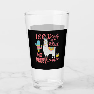 Llama Gift | 100 schooldagen geen Prob Llama Glas