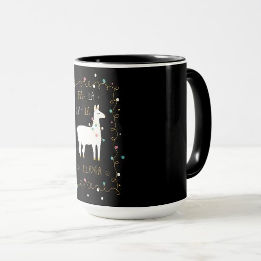 Llama Gift | Llama Sing Funny Mok (Voorkant rechts)