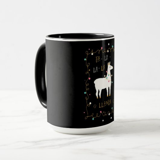 Llama Gift | Llama Sing Funny Mok (Voorkant links)