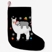 Llama Gift | Llama Together Monkey Funny Kleine Kerstsok (Voorkant)