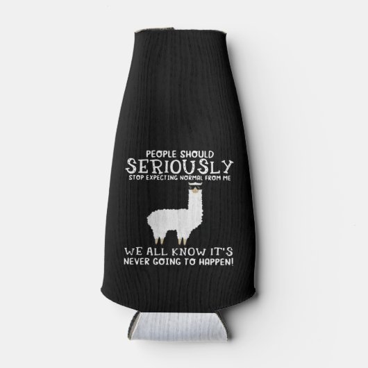 Llama Gift | Mensen moeten serieus Flesjeskoeler (Voorkant)