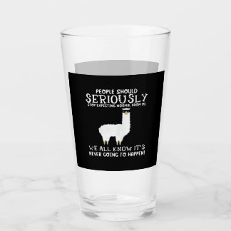 Llama Gift | Mensen moeten serieus Glas