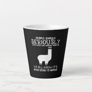 Llama Gift   Mensen moeten serieus Latte Mok