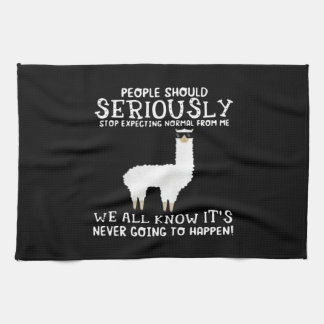 Llama Gift | Mensen moeten serieus Theedoek