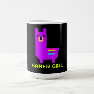 Llama Gift | Schattigee Alpaca Llama Gamer Meisje Koffiemok