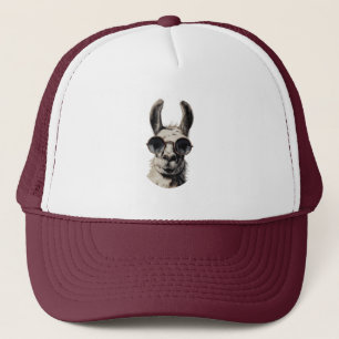 Llama Grappig Gezicht Trucker Pet