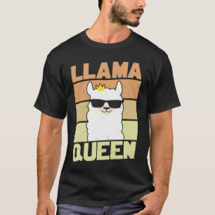 Llama Grappige Cute Retro Stijl Alpaca Grafisch Pl T-shirt