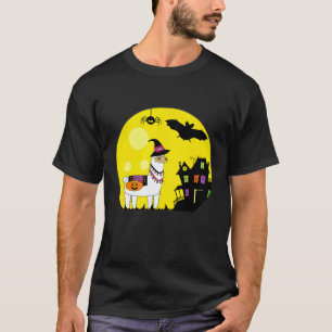 Llama Halloween Kostuum Heks Griezelige Volle Maan T-shirt
