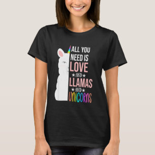 Llama heeft alleen liefde nodig t-shirt