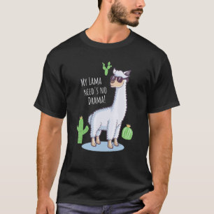 Llama Heeft Geen Drama Blade Cactus T-shirt