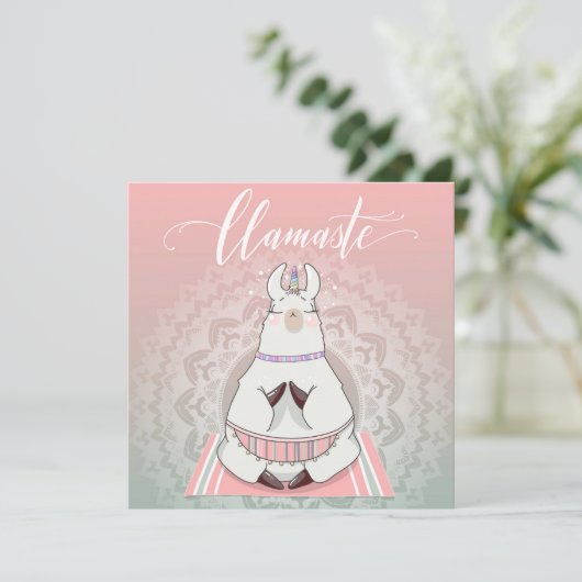 Llama Holiday Card Feestdagenkaart (Staand voorkant)