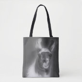 Llama in het zwarte en het witte dier draagtas (Voorkant)