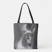 Llama in het zwarte en het witte dier draagtas (Achterkant)