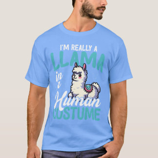 Llama in mensenkostuum Grappige vrienden T-shirt