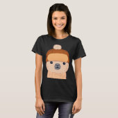 Llama in Winter Hat Cute Character T-shirt (Voorkant volledig)