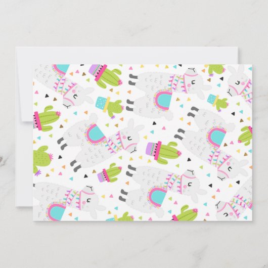Llama Invitation Anniversaire Toute la Llama Fun P (Dos)