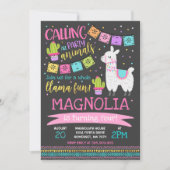 Llama Invitation Anniversaire Toute la Llama Fun P (Devant)