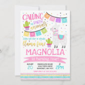 Llama Invitation Anniversaire Toute la Llama Fun P (Devant)