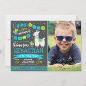 Llama Invitation Anniversaire Toute la Llama Fun P (Devant)