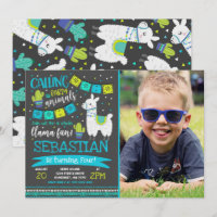 Llama Invitation Anniversaire Toute la Llama Fun P
