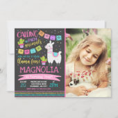 Llama Invitation Anniversaire Toute la Llama Fun P (Devant)